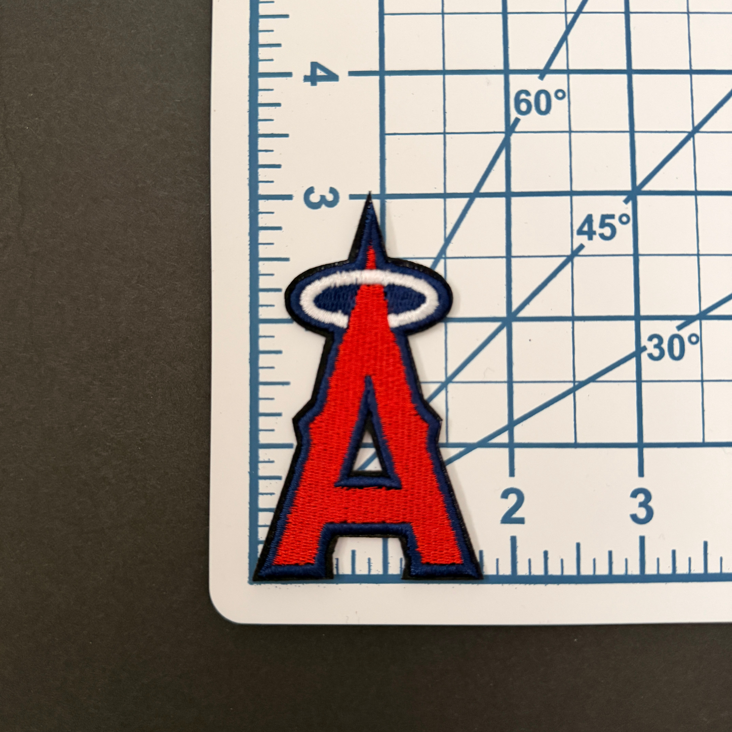 Anaheim Baseball Initial Halo Mini Iron on Patch