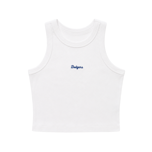 Dodgers Embroidered Ribbed Tank