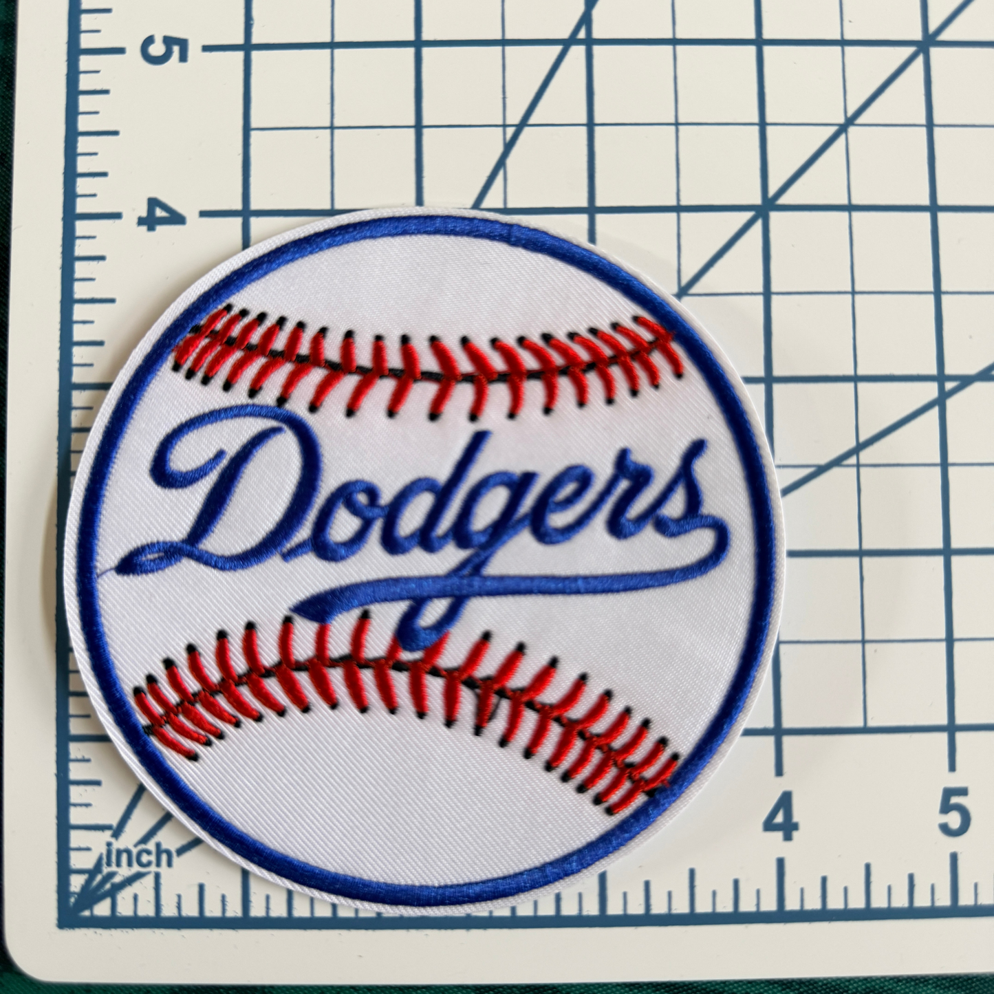 Los Angeles Baseball Ball Script Logo Iron-on Patch