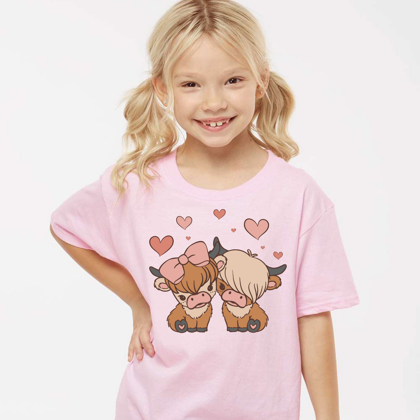 Baby Highland Cow Hearts (Youth)