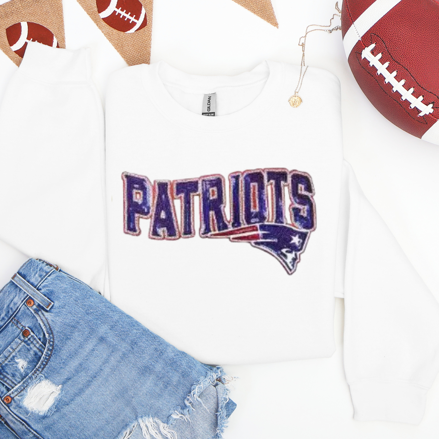 New England Inspired Football Sweater