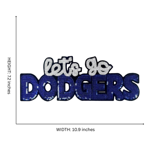 Let's Go Dodgers Iron on Patch