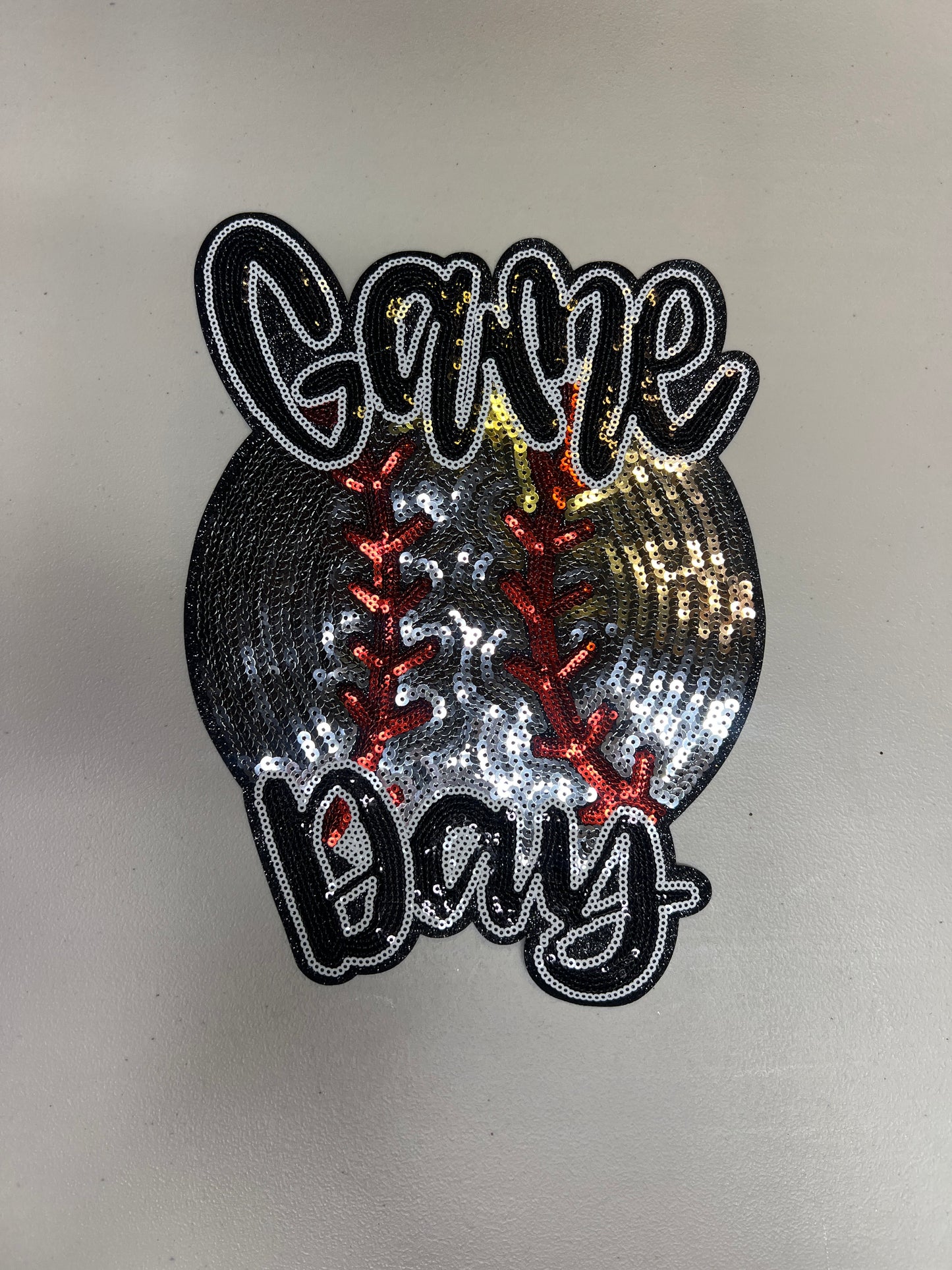 Game Day Baseball Sequin Patch