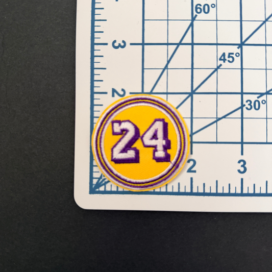 Los Angeles Basketball Number 24 Iron on Patch