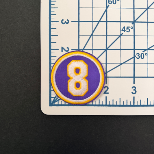 Los Angeles Basketball Number 8 Iron on Patch