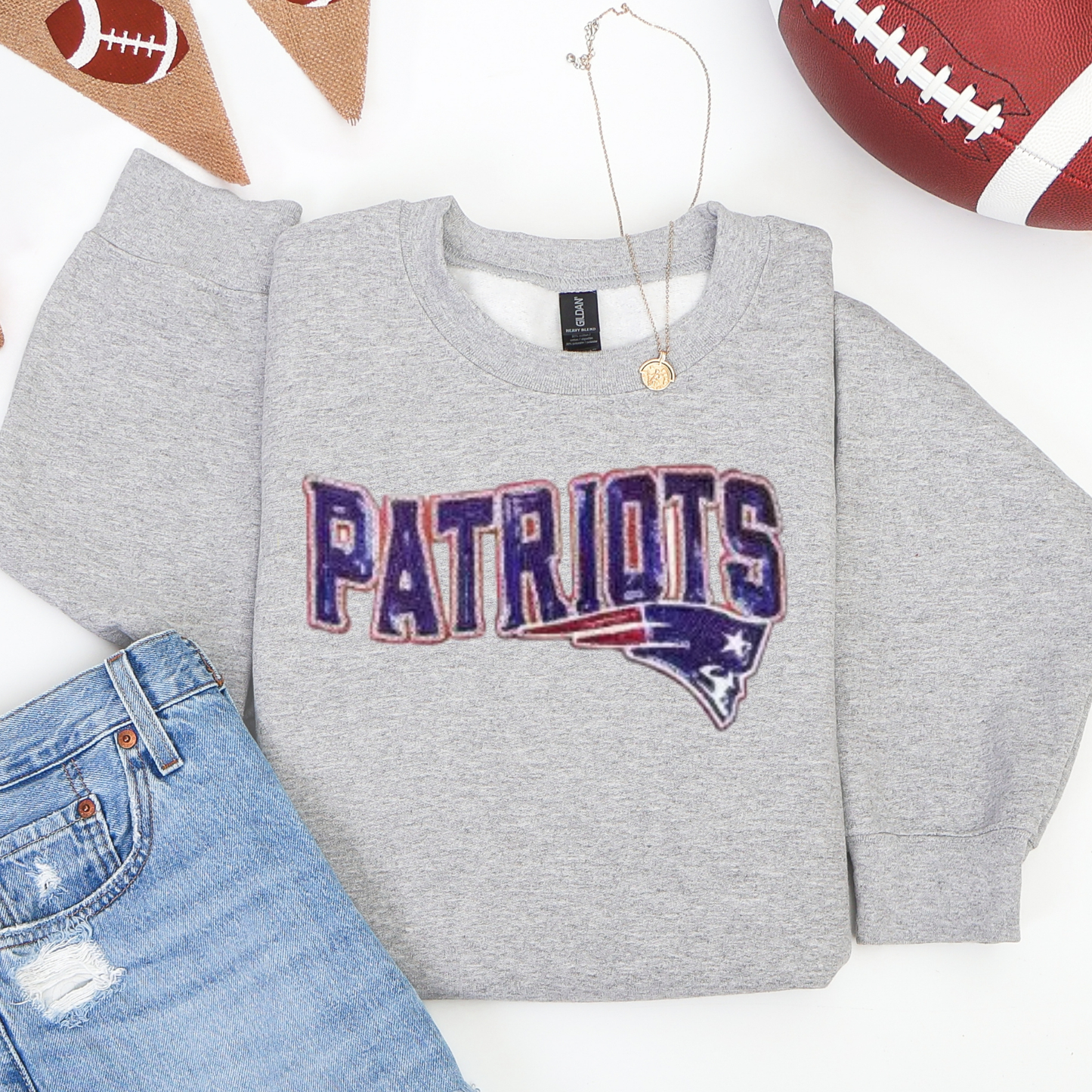 New England Inspired Football Sweater