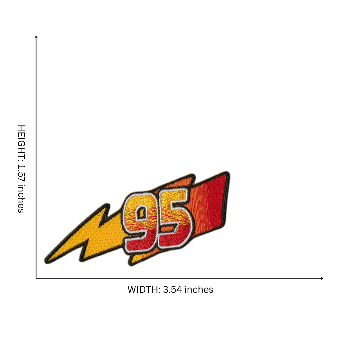 Lightning 95 Iron on Patch