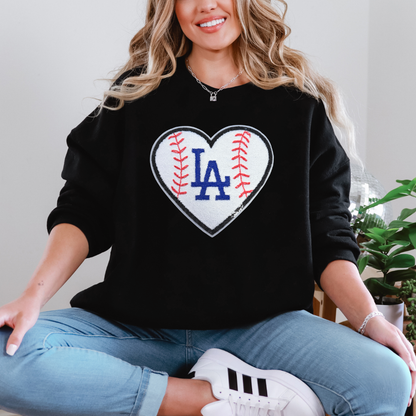 LA Heart Baseball Sweater