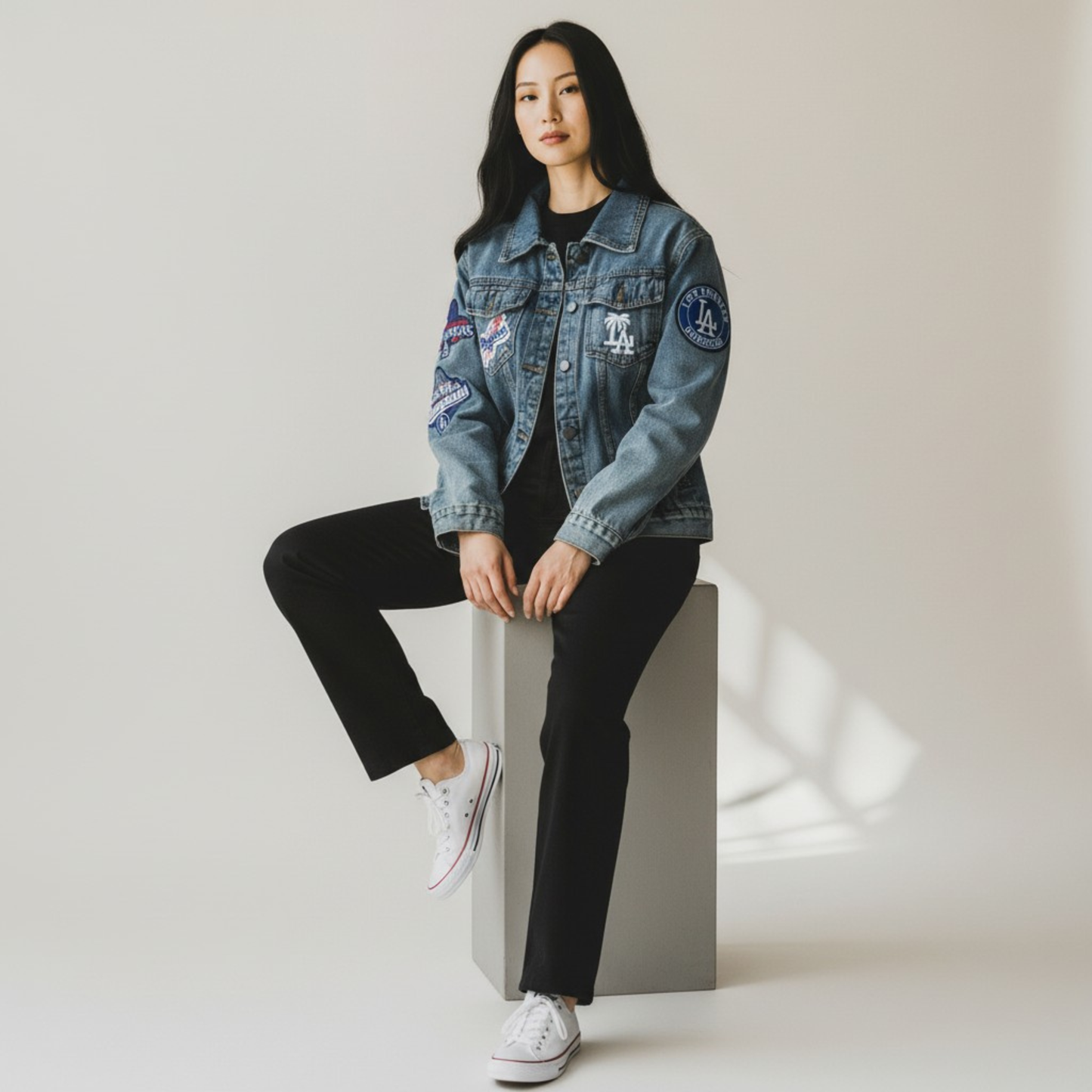 Los Angeles Baseball Inspired Denim Jacket