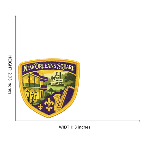 New Orleans Square Iron on Patch