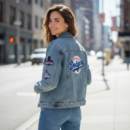 Los Angeles Baseball Inspired Denim Jacket