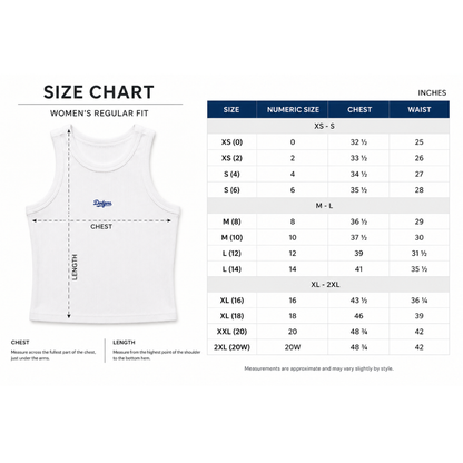 Dodgers Embroidered Ribbed Tank