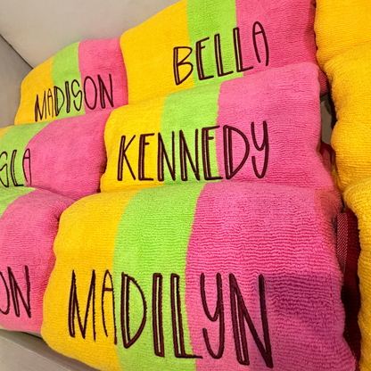 Custom Beach Towel Embroidered