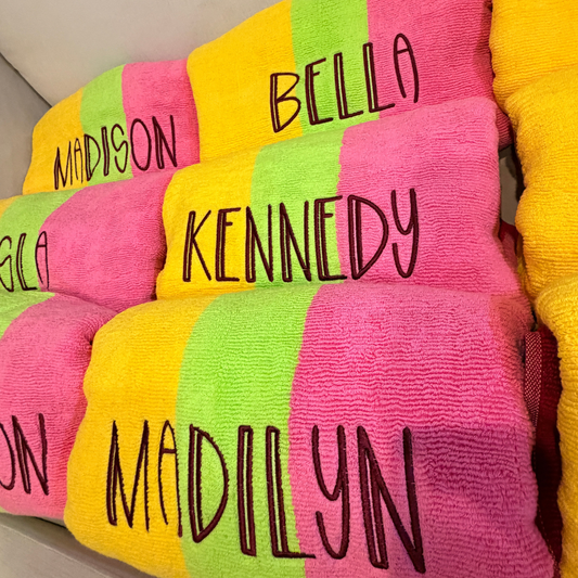 Custom Beach Towel Embroidered