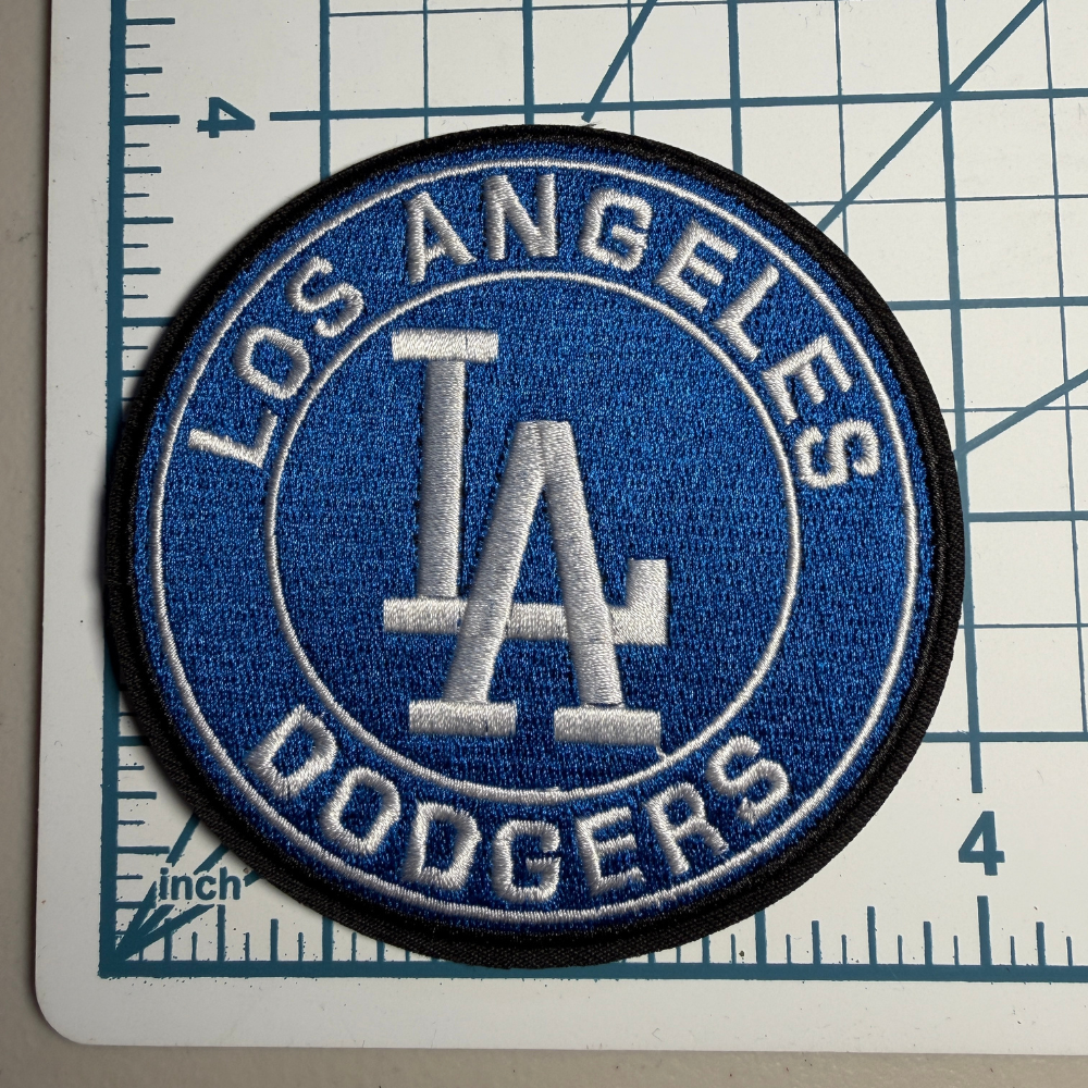 Los Angeles Baseball Blue Circle 4" Iron-on Patch