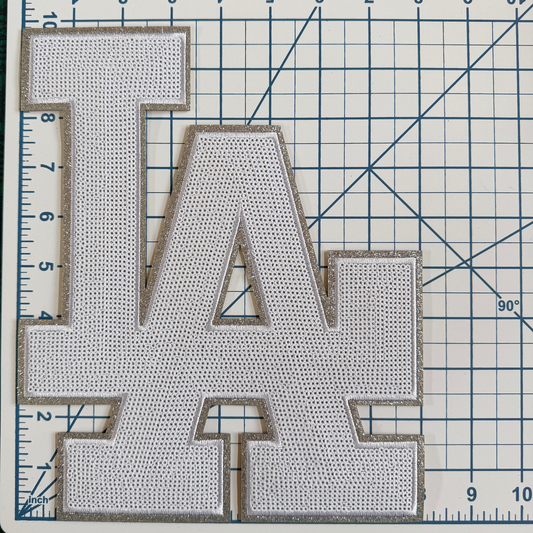 Large LA White Sequin Patch