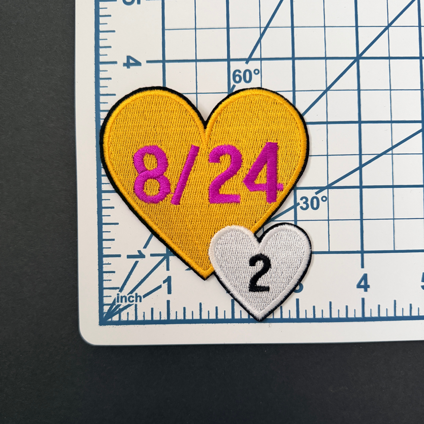 Los Angeles Basketball 2 Hearts Iron on Patch