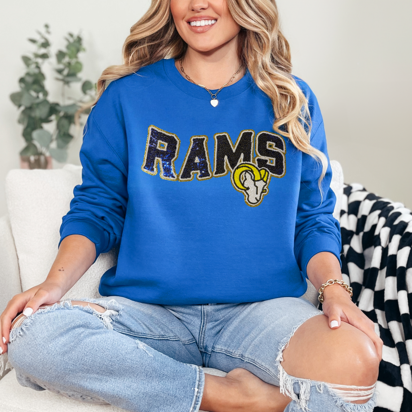 LA Football Inspired Sequined Sweater