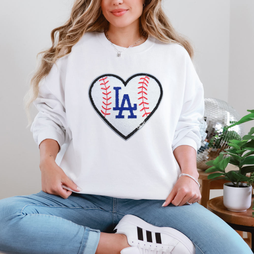 LA Heart Baseball Sweater