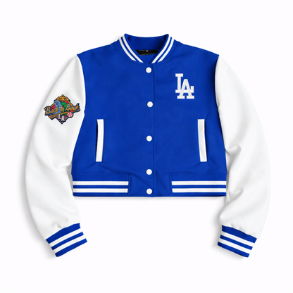 LA Cropped Varsity Jacket