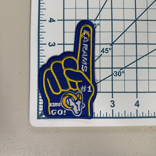 Foam Finger Los Angeles Football Iron on Patch