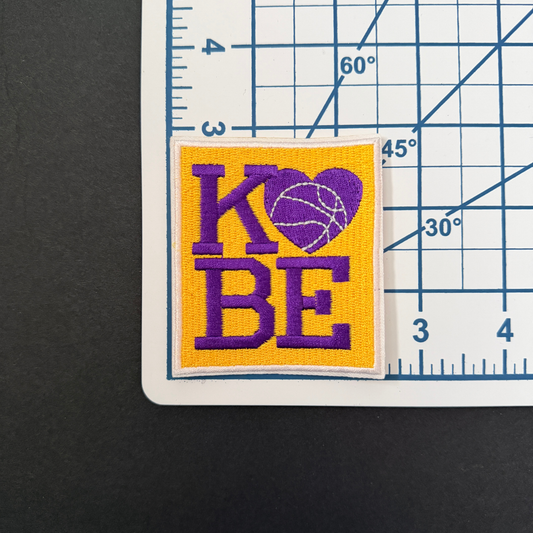 Los Angeles Basketball Yellow Square Iron on Patch