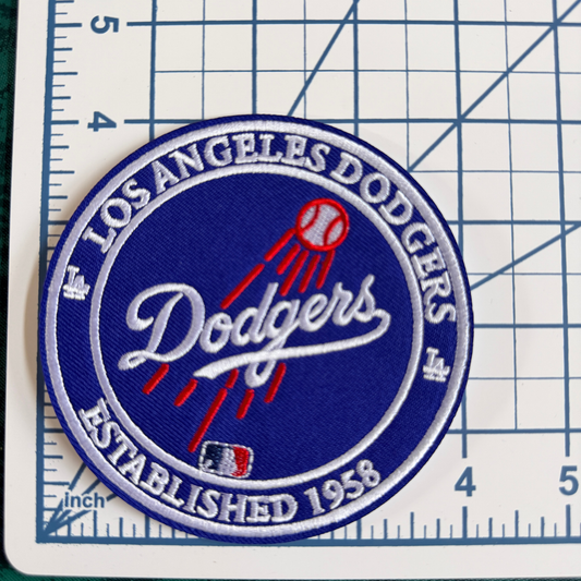 Blue Circle Dodgers Flying Ball Patch