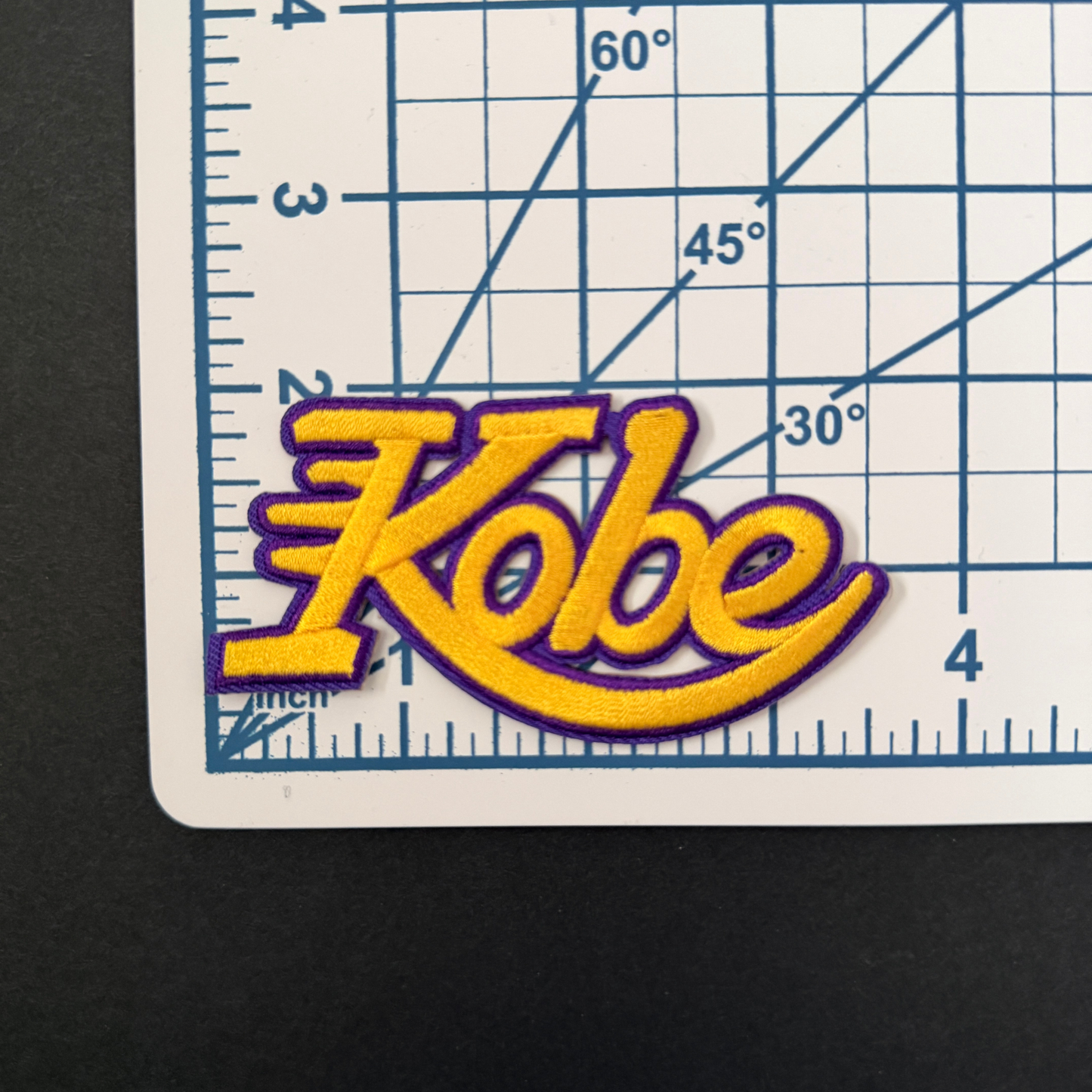 Los Angeles Basketball Gold/Purple Script Iron on Patch