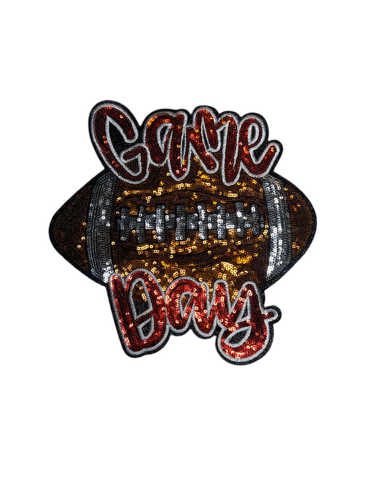 Game Day Football Sequin Patch