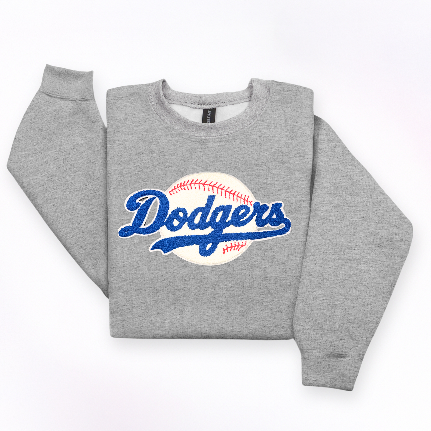 Los Angeles Blue Script Baseball Sweater