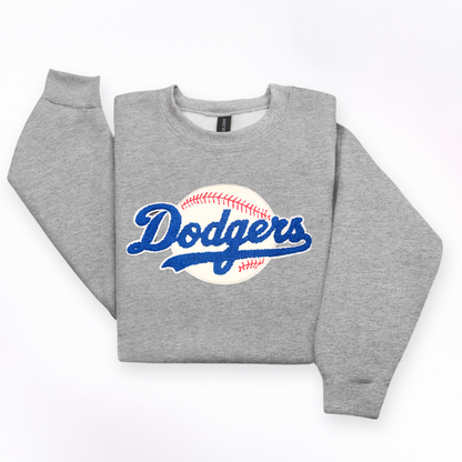 Los Angeles Blue Script Baseball Sweater