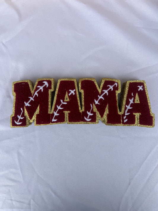 Mama Football Print Patch