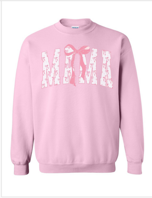 Mama Pink/White Bow