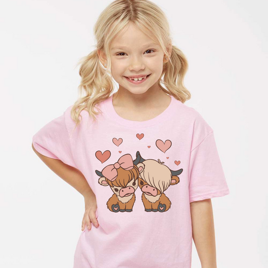 Baby Highland Cow Hearts (Youth)